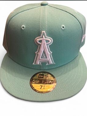 9fifty Anaheim Angels Mint Green and Gray Fitted Cap